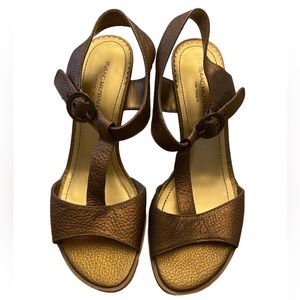 Isaac Mizrahi Copper Strapy Heels